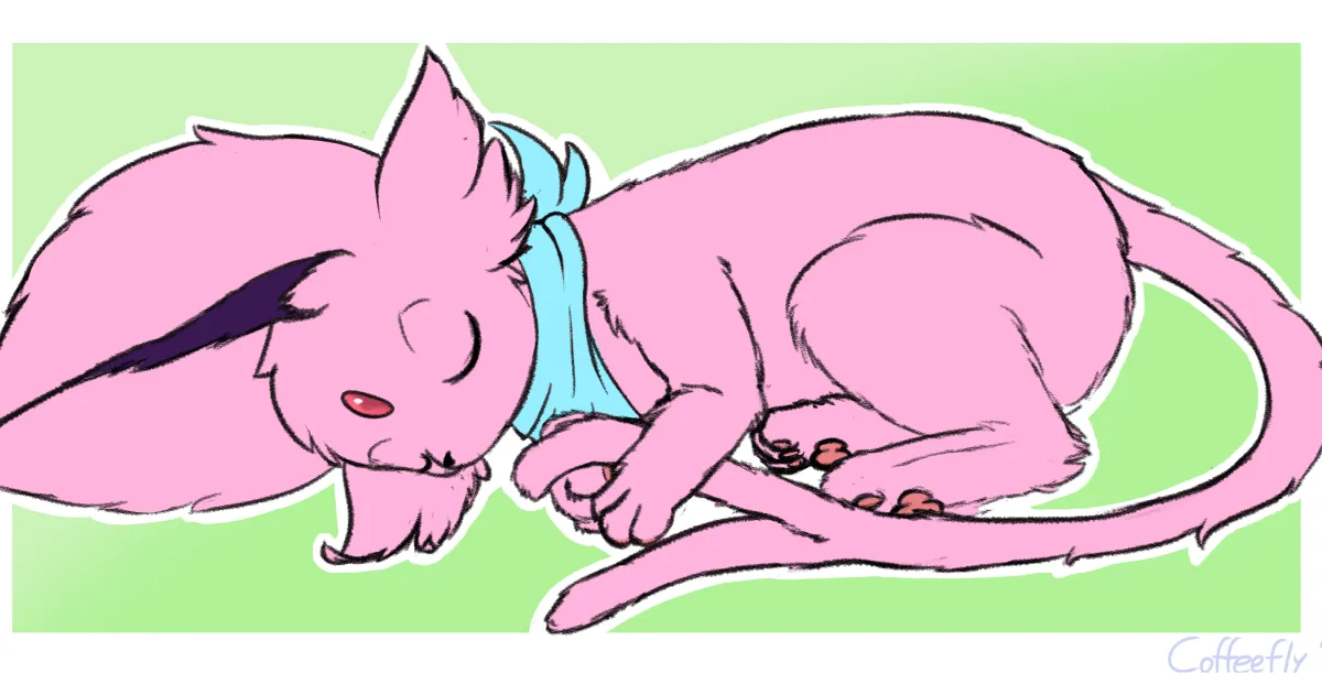 little espeon sleeping.