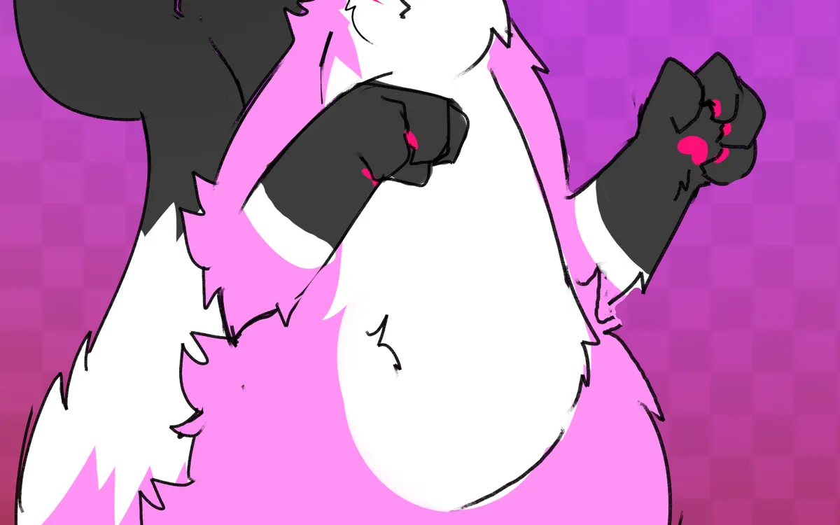 Pink fishdragon refsheet